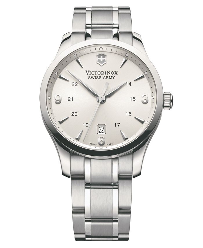 Swiss Army Victorinox Men's Alliance Stainless Steel Bracelet Watch ...