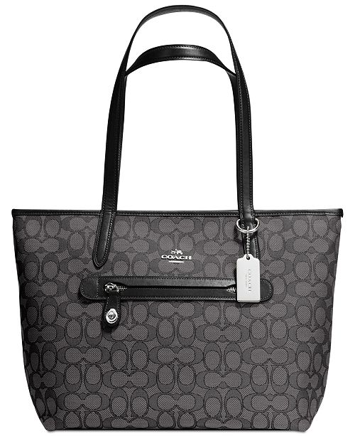 COACH Taylor Tote in Signature Jacquard & Reviews ...