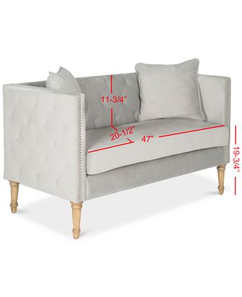 Safavieh Sarah Tufted Settee With Pillows Macy s