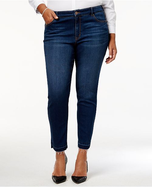 Style & Co Plus Size SplitHem Ankle Jeans, Created for Macy's