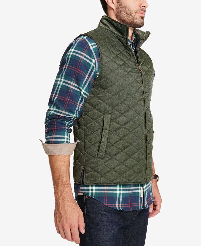 Weatherproof Vintage Men's Quilted FullZip StandCollar Vest, Created