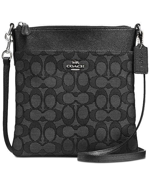 COACH Messenger Crossbody In Signature Jacquard - Handbags & Accessories - Macy&#39;s