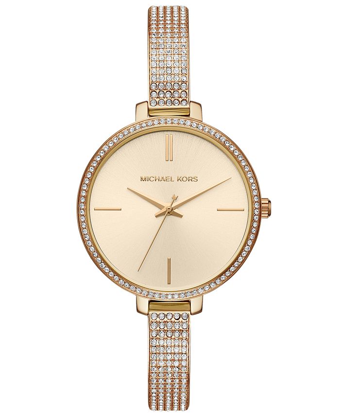 Michael Kors Women's Jaryn Gold-Tone Stainless Steel Bracelet Watch 36mm &  Reviews - All Watches - Jewelry & Watches - Macy's