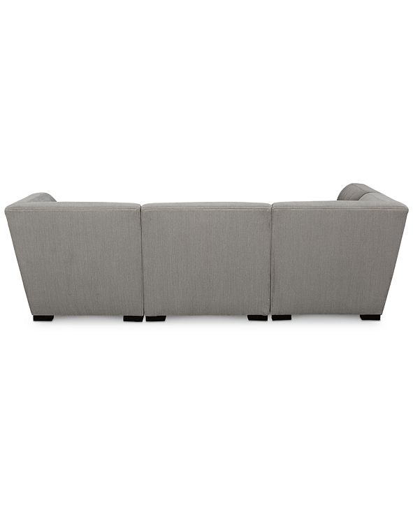 Furniture Roxanne II Performance Fabric 4Pc. Modular Sofa with Bumper