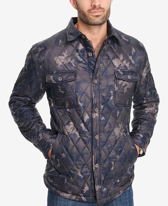 Weatherproof Vintage Men's Quilted Camouflage Jacket, Created for Macy's & Reviews Coats