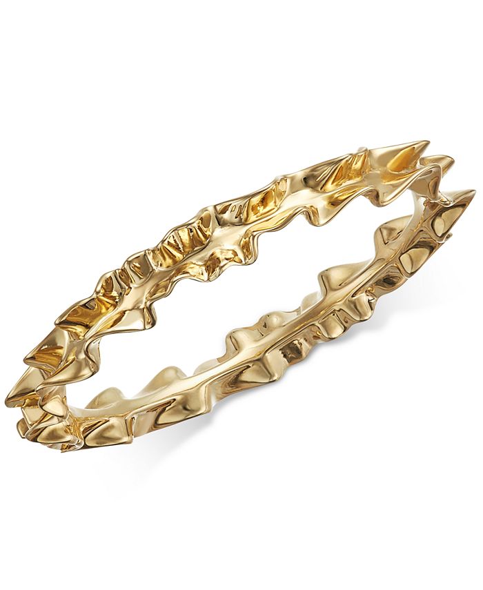 kate spade new york Gold Tone Ruffle Bangle Bracelet Macy s