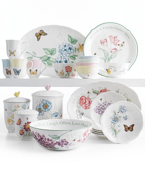 Lenox Serveware, Butterfly Meadow Collection & Reviews - Dinnerware ...
