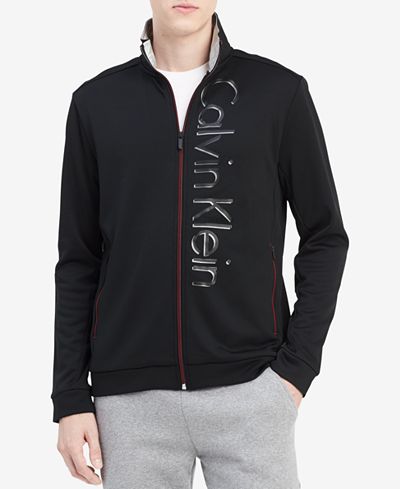 Calvin Klein Men's Zip-Front Fleece Jacket, Created for ...