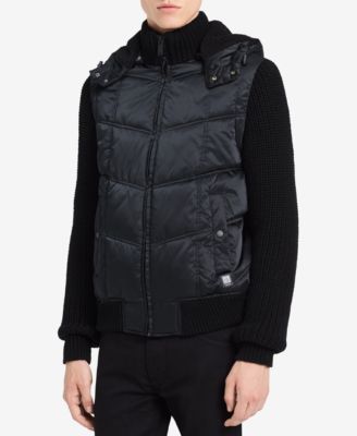 Calvin Klein Jeans - Men's Hooded Puffer-Vest Sweater