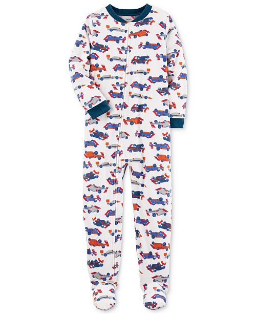 Carter S 1 Pc Car Print Footed Pajamas Little Boys Big Boys