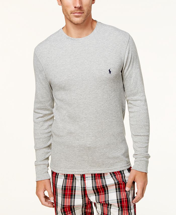 US Polo Assn. Men's Thermal Pajama Set - Waffle Knit Top and Long John  Sweatpants, Gift Box