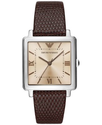 Emporio Armani - Women's Brown Leather Strap Watch 30mm