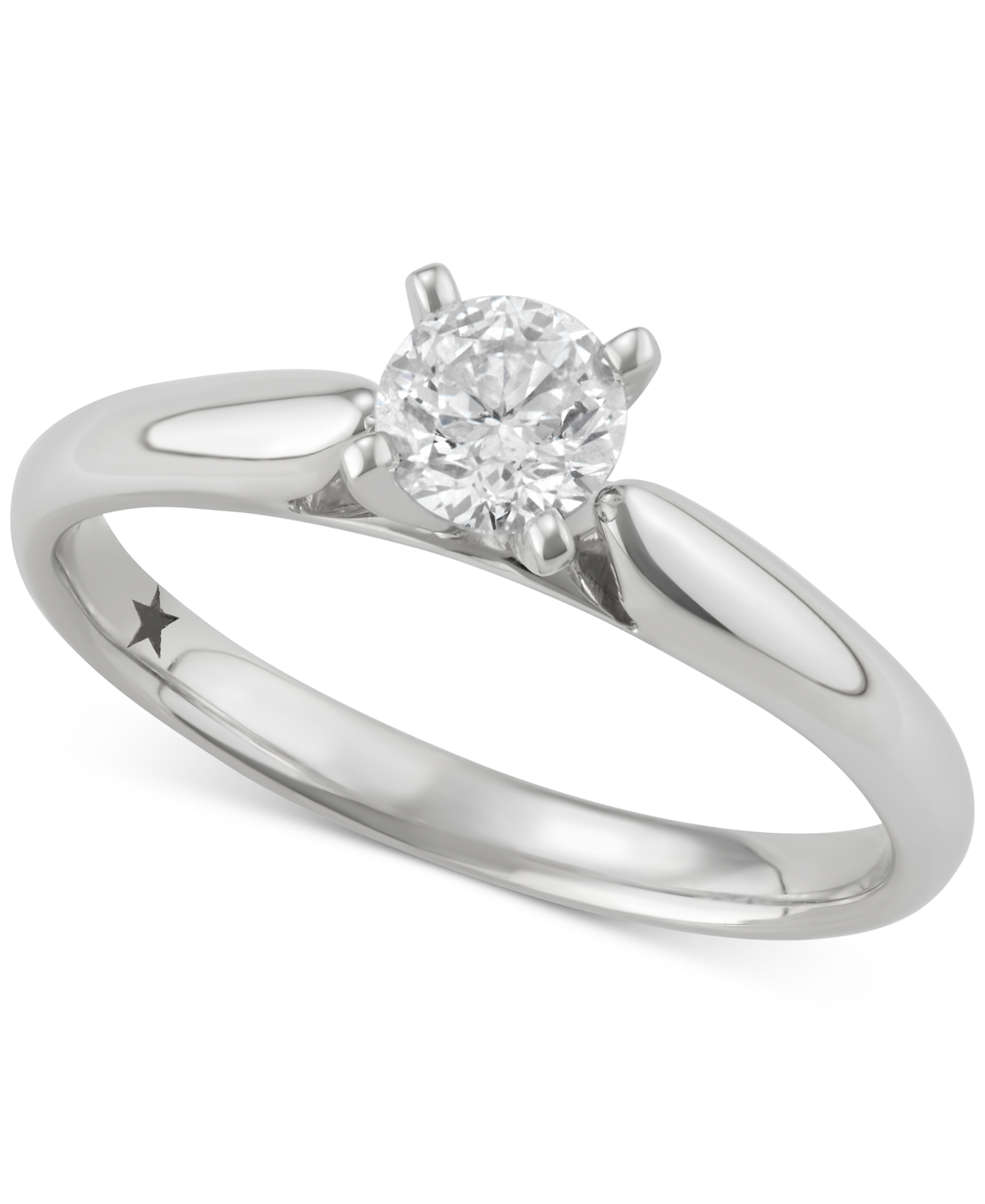 Solitaire Engagement Ring (1/2 ct. t.w.) in 14k White or Yellow Gold - White Gold