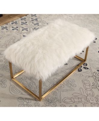 Jameson Faux Fur Ottoman