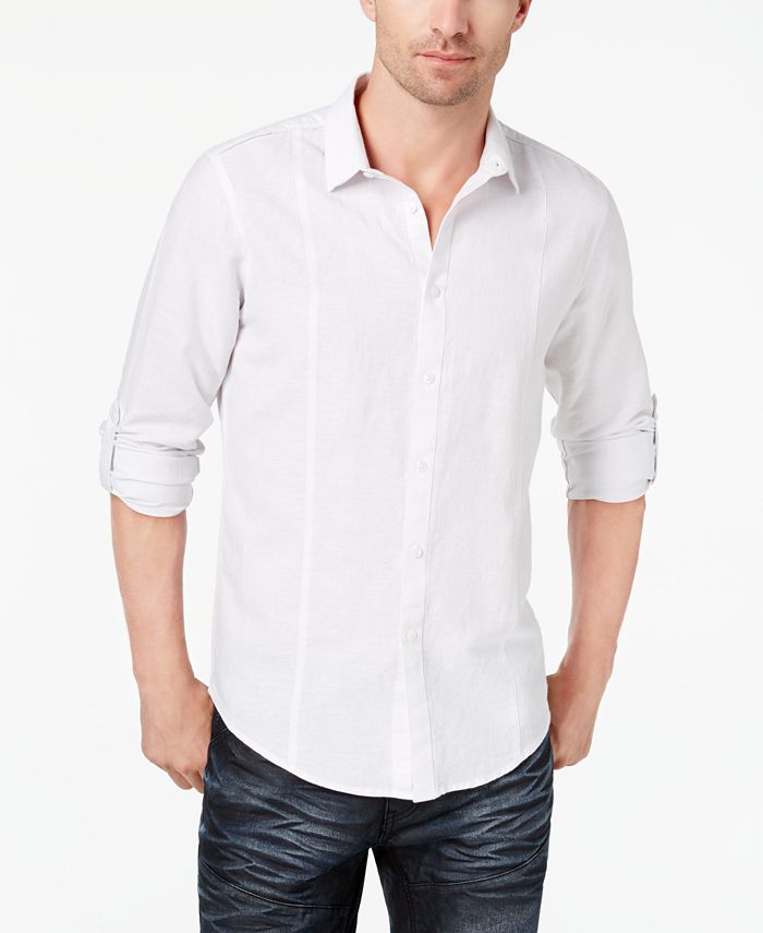 INC International Concepts I.N.C. Men's Linen Shirt, Created for Macy's ...