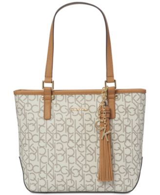 Calvin Klein Claire Monogram Signature Tote Macy's