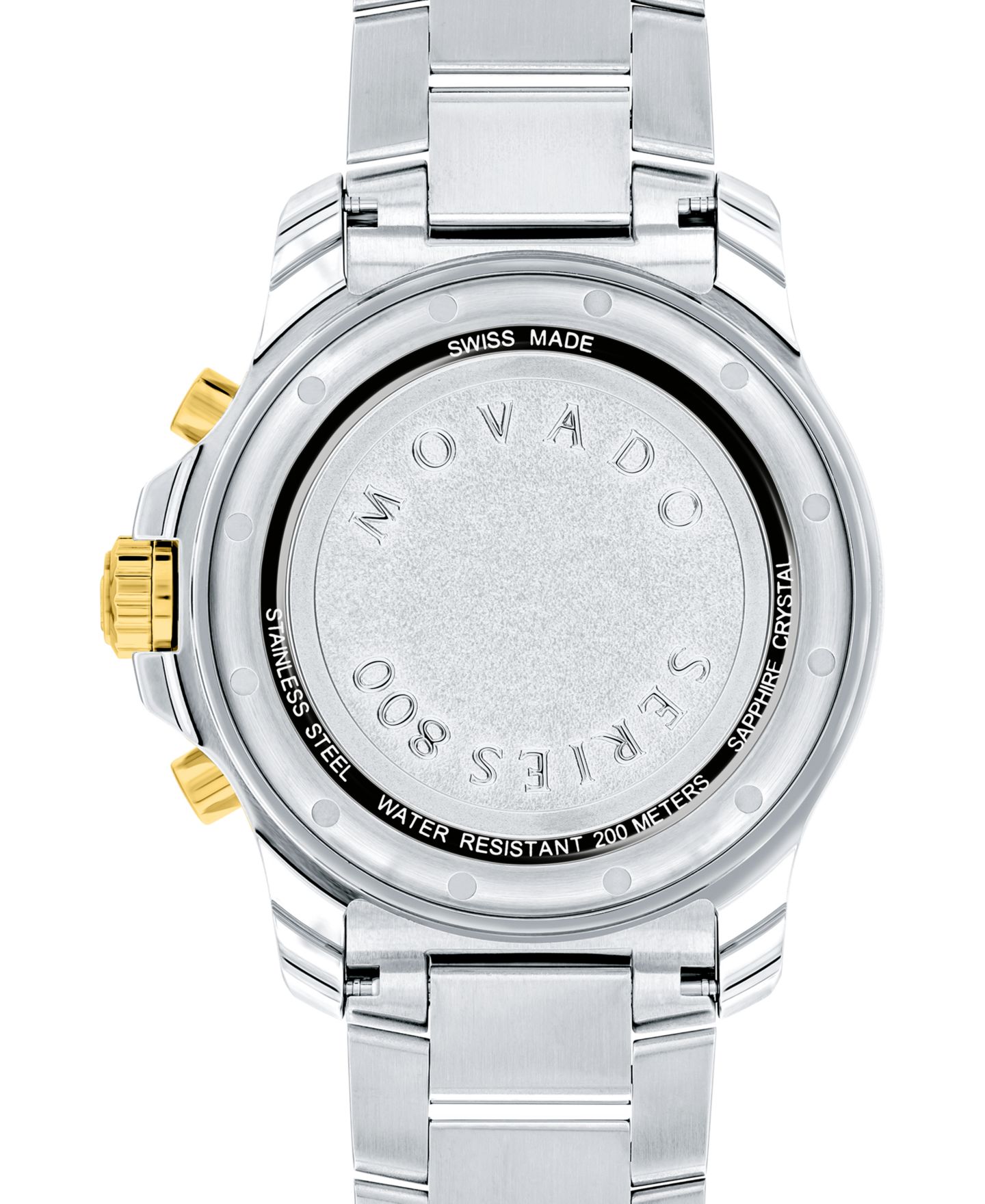 Мужские часы Movado Swiss Chronograph Series 800 Two-Tone PVD Stainless Steel Bracelet Diver Watch 42mm — фото 5