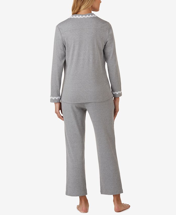 Eileen West Lace-Trimmed Pajama Set - Macy's