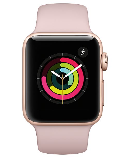 Apple Watch Series 3 (GPS), 38mm Gold Aluminum Case with ...