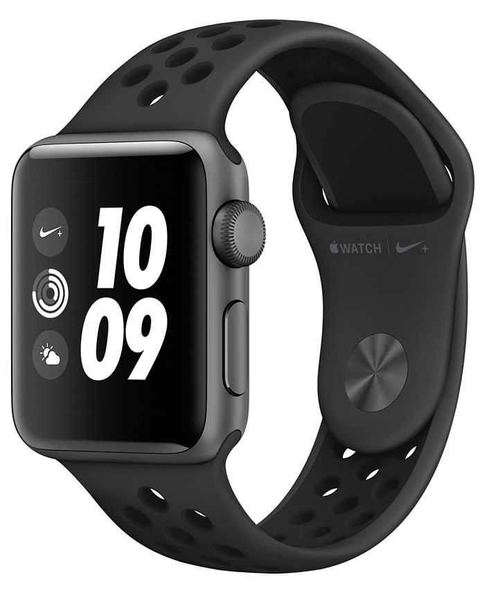 Apple Watch Nike+ GPS, 38mm Space Gray Aluminum Case with Anthracite ...