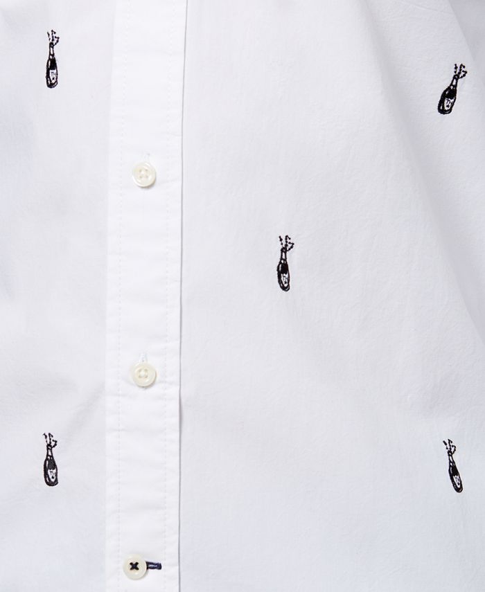 Tommy Hilfiger Men's Embroidered Shirt, Created for Macy's - Macy's