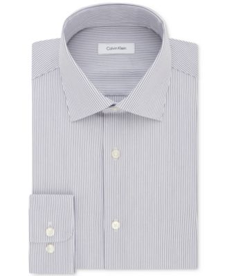Calvin Klein - Men's Classic/Regular Fit Non-Iron Performance Viola Stripe Dress Shirt