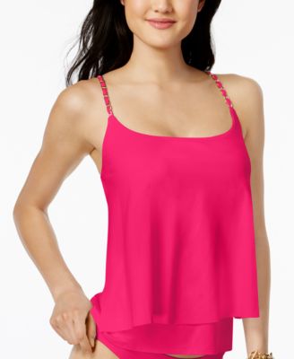 Michael Kors - Layered Chain-Trim Tankini Top