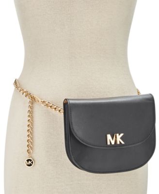 michael kors round pebble leather fanny pack