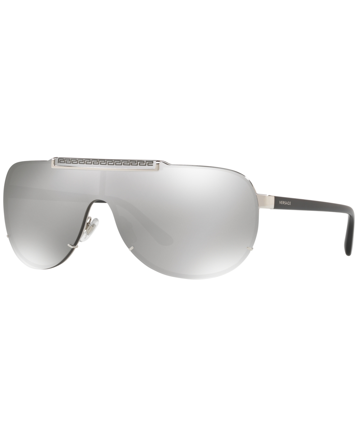 Shop Versace Sunglasses, Ve2140 In Silver,grey Silver Mirror