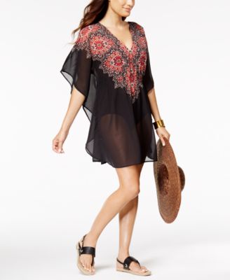 sheer caftan cover up