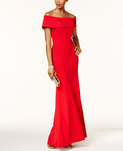 betsy and adam ruffle back gown