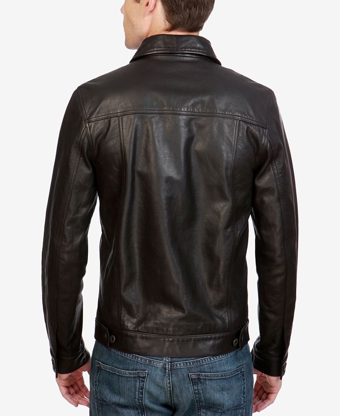 Lucky Brand Men's Leather Jacket - Macy's