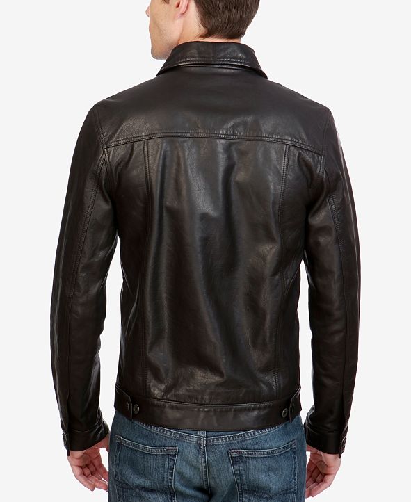 Lucky Brand Men's Leather Jacket & Reviews - Coats & Jackets - Men - Macy's