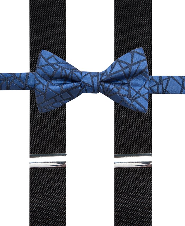 Alfani Men's Geometric Bow Tie & Suspender Set, Created for Macy's Macy's