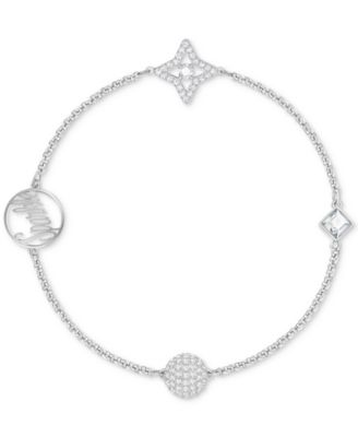 Swarovski - Silver-Tone Crystal Star & Orb Magnetic Bracelet