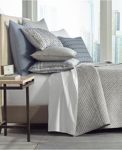Hotel Collection Diamond Stripe Quilted Coverlet Collection