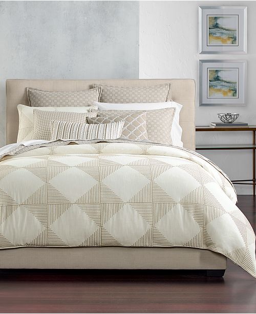 Hotel Collection Closeout Cotton Diamond Embroidered Full Queen