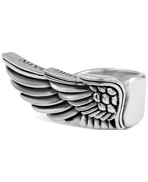 King Baby Men S Winged Ring In Sterling Silver Reviews Rings Jewelry Watches Macy S
