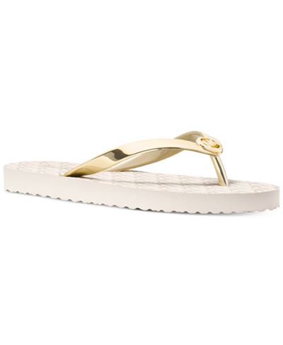 MICHAEL Michael Kors MK Flip Flops - Sandals - Shoes - Macy's