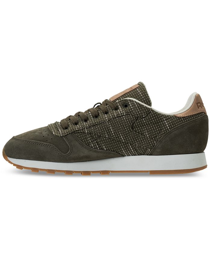 Reebok Men's Classic Leather EBK Casual Sneakers from Finish Line Macy's