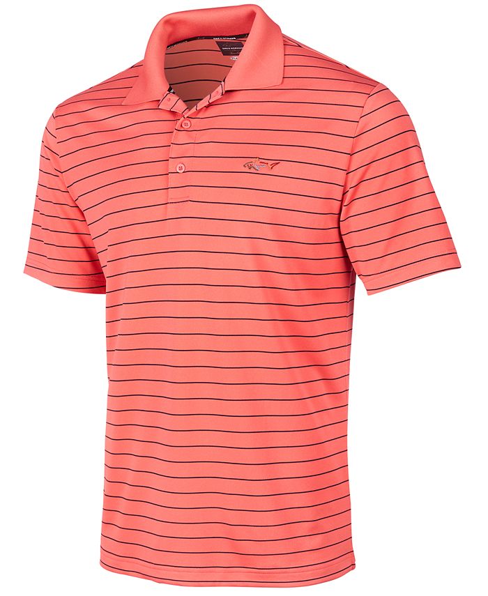 Greg Norman Men's 5 Iron Performance Stripe Golf Polo, Created for Macy ...