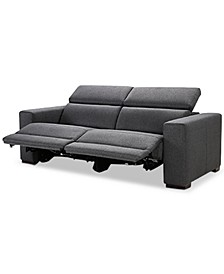 Nevio 82" 2-Pc. Fabric Sofa with 2 Power Recliners and Articulating Headrests, Created for Macy's