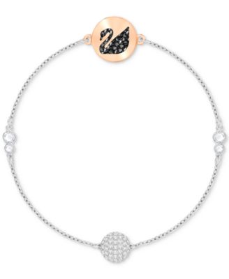 Swarovski - Two-Tone Crystal Swan & Sphere Magnetic Bracelet