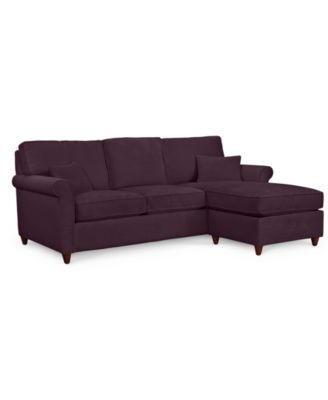 Lidia 82" Fabric 2-Pc. Reversible Chaise Sectional Sofa with Storage Ottoman - Custom Colors, Created for Macy's