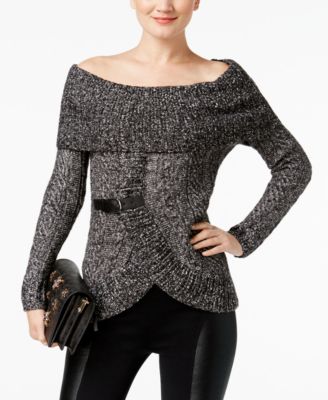 macy's off the shoulder sweater