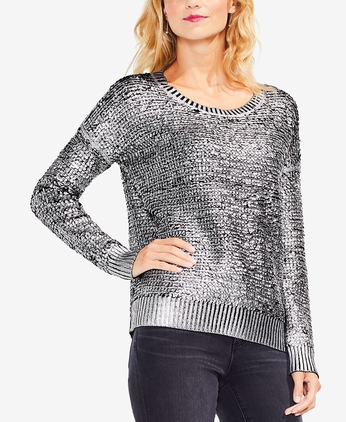 Vince Camuto Metallic Sweater - Macy's