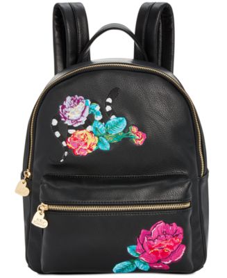 betsey johnson mini backpack floral Women's Clear in Dots A hidden internal pouch keeps personal items private while playful dots and strawberries add a fun pop of personality to your everyday carry Mini Backpack Cute Floral Backpack