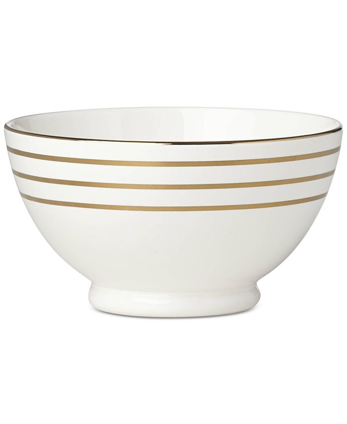kate spade new york Charles Lane™ GoldTone Stripe Accents Fruit Bowl