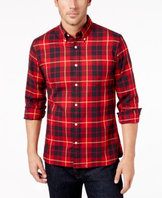 Brooks Brothers - Men's Slim-Fit Flannel Tartan Shirt