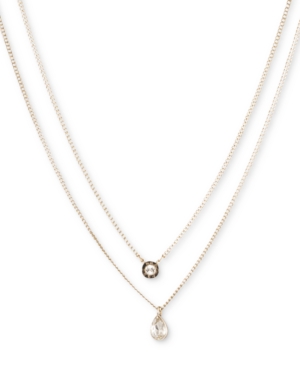 image of Dkny Double Row Pendant Necklace, 16
